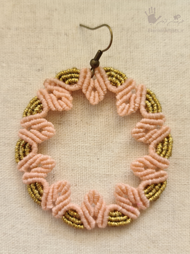 گوشواره ی میکرومکرومه تاج گل | Floral Crown