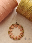 گوشواره ی میکرومکرومه تاج گل | Floral Crown
